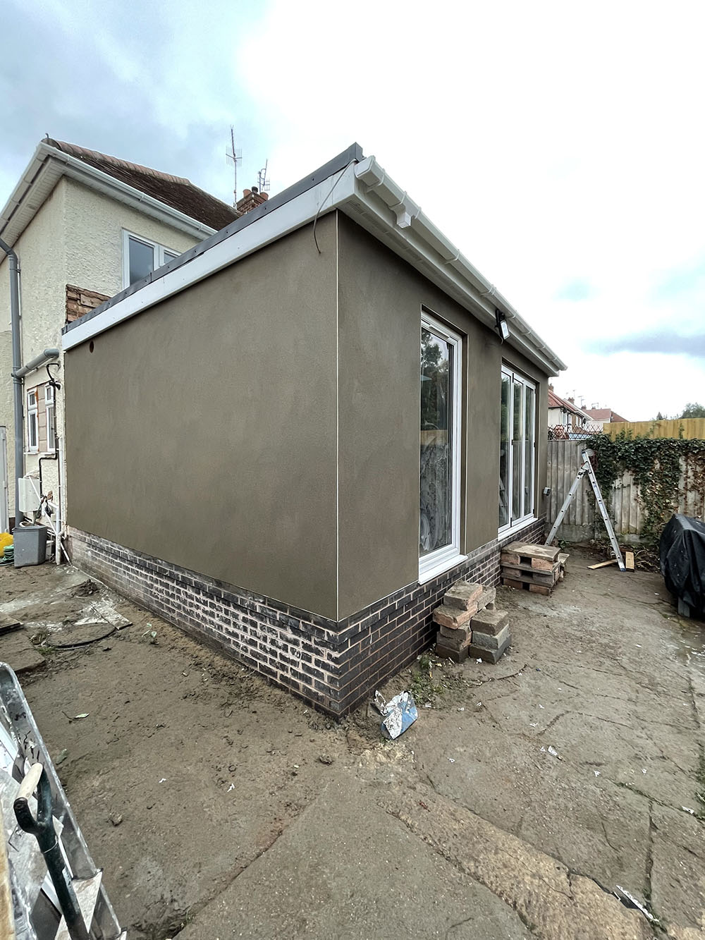 rendering on a house extension